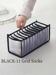 Caja de almacenamiento plegable y dividida, organizador de ropa interior para sostenes, bragas, calcetines, color aleatorio - Multicolor - Ver 9