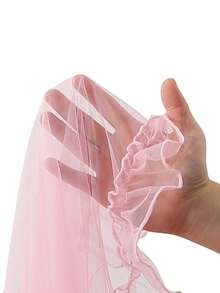 DelicateAllure 加大码性感浪漫情人节可爱薄纱睡裙+丁字裤两件套 - 粉色 - 查看 7