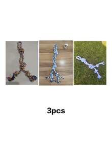 1pc Random Color New Pet Rope Toy Dog ​​Chew Rope, Dog Teething Chewing Durable Cotton Rope, Teeth Cleaning Toy, Extra Large And Thick Rope, Pet Interactive Toy, Tug-Of-War Dog Chewing Toy, Suitable For Medium And Large Dogs