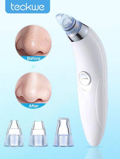 Teckwe Blackhead Vacuum Remover, Powerful Portable Facial Pore Cleaner With 4 Probes, Remove Blackhead In Gentle And Way Without Squeezing Pain For Women And Men. Your Personal Professional Beautician.