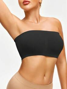 SHEIN 女士无缝优雅单肩文胸套装3件套，夏季 - 彩色 - 查看 4