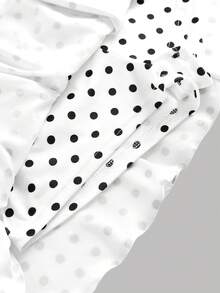 Girlism Tween Girls' Polka Dot Ruched A-Line Mini Skirt, Summer - White - View 4