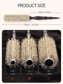 专业热风圆梳，适用于吹风造型 - 铝制梳身和尼龙梳齿。精准控温造型。三种尺寸可选。适用于理发店、美容院、旅行、返校季、度假等各种场合，是美发必备的理想之选。轻松梳理头发，解结利器。 - 黑色 - 查看 7
