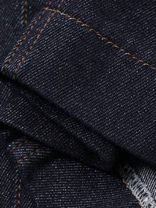 DAZY Women's High Waist Pleated Casual Denim Skirt, Winter - Dark Wash - View 6