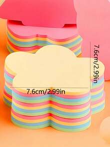 SHEIN 1 Book Creative Colorful Flower Patterned Reusable Floral Design Sticky Notes For Office Home School Planner Organization Adhesive Memo Pads Bullet Journal Supplies - Multicolor - View 7