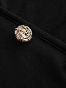 Opuloom Abito midi a-line con cintura in vita, a maniche lunghe, con scollo a V e colletto, in tessuto intrecciato a blocchi di colore, adatto per ufficio, lavoro, casual e occasioni di ristorazione, 2 in 1, colori bianco e nero, adatto per autunno/inverno/primavera