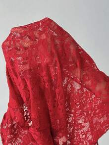 EgrlEra Women Lace Floral Sheer Sexy Top (Random Cut) Fall Cloth For Women - Red - View 7