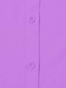 EMERY ROSE Casual Versatile Solid Color Long Sleeve Shirt Fall Cloth For Women - Mauve Purple - View 6