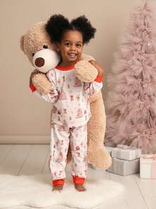 SUMWON Pijamas para niñas jóvenes para uso casual y de vacaciones - Multicolor - Ver 1