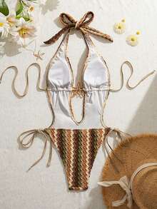 Swim SXY Đồ bơi một mảnh vải đặc biệt có dây rút bên hông dành cho nữ khi đi nghỉ ở bãi biển, mùa hè - Nhiều màu - Xem 6