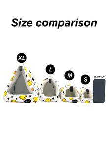 1PC Cartoon Printed Warm Fleece Triangular Sleeping Nest For Parrots Hamsters Chinchillas Squirrels Autumn Winter Pet Bed