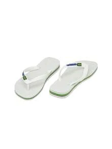 Havaianas Brazil Logo Women's Flip Flops White 4110850-0001 - White - View 3