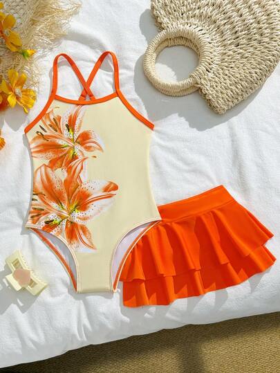 SHEIN 1pc Young Girls One-Piece Swimsuit/Random Printed One Piece Of Bathing Suit Fruit With Skirt Kid Swim Dress For Girls Swimsuit For Kids With Skirt Little Girl Bathing Suit Dress Kids Tankini Bathing Suits Girls One Piece Bathing Suit With Skirt Kid Girls Tankini Bathing Suit Girls One Piece Swimsuit With Skirt Girls Floral One Piece Swimsuit Girls Swimsuit With Skirt Kids Sun Flower Bathing Suit Girls Swimsuits For Eight Year Old With Ruffles Swimming Search For Girls One Piece Swimming Suit