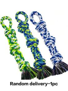 1pc Random Color New Pet Rope Toy Dog ​​Chew Rope, Dog Teething Chewing Durable Cotton Rope, Teeth Cleaning Toy, Extra Large And Thick Rope, Pet Interactive Toy, Tug-Of-War Dog Chewing Toy, Suitable For Medium And Large Dogs