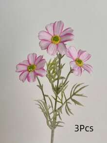 1 pieza/3 piezas Flores de cosmos de tacto real de 17 pulgadas - Ramo de margaritas bohemias, decoración del hogar para todo el año, centro de mesa para bodas de verano y acción de gracias de otoño, crisantemo artificial sin decoloración para mesa/fotografía - Multicolor - Ver 24