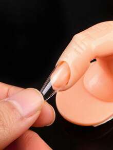 10个练习美甲手指，带假指甲，适用于亚克力凝胶美甲，可用于手部美甲训练、展示装饰，适合美甲初学者和沙龙美甲师，美甲用品，美甲工具，美甲艺术工具，返校季，美甲，按压式美甲工具 - 彩色 - 查看 10