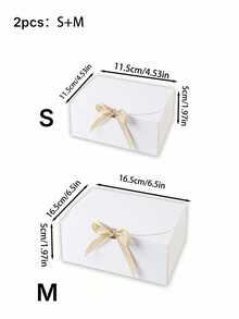 10 cái/5 cái/2 cái - Hộp quà màu trắng có nắp, Hộp quà có ruy băng cho hộp cầu hôn phù dâu, Hộp quà cho đám cưới, quà sinh nhật, tiệc tắm và các bữa tiệc khác, Quà tặng ngày lễ tình nhân, Ngày lễ tình nhân, Bao bì, Sinh nhật, Tự làm, HỘP đựng đồ làm đẹp - trắng - Xem 18