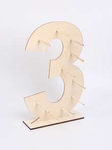 1Set Number 0-9 Wooden Doughnut Display Stand Holder Board,Birthday Party Table Decor Shower Wedding Gender Reveal Party Supplies