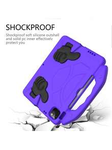 1pc Purple Thumb Grip Stand, High Quality EVA Material Shock & Drop Proof Tablet Protective Case - Purple - View 3