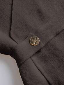 Franclia 2pcs/Set Women Casual Loose Fashion Elegant Commuting High-Quality Knitted Sweater Set, Autumn/Winter Wide Leg Pants Set Grey Two Piece Set Elegant 2 Piece Set Formal Two Piece Set - Coffee Brown - View 4