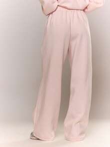 MUSERA 印花阔腿慢跑裤，仅裤子，舒适休闲两件套，适合外出休闲、咖啡、夜店等场合。 - 粉色 - 查看 4