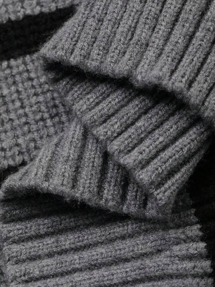 Toddler Boys' Korean Style Striped Collared Long Sleeve Sweater, Autumn/Winter