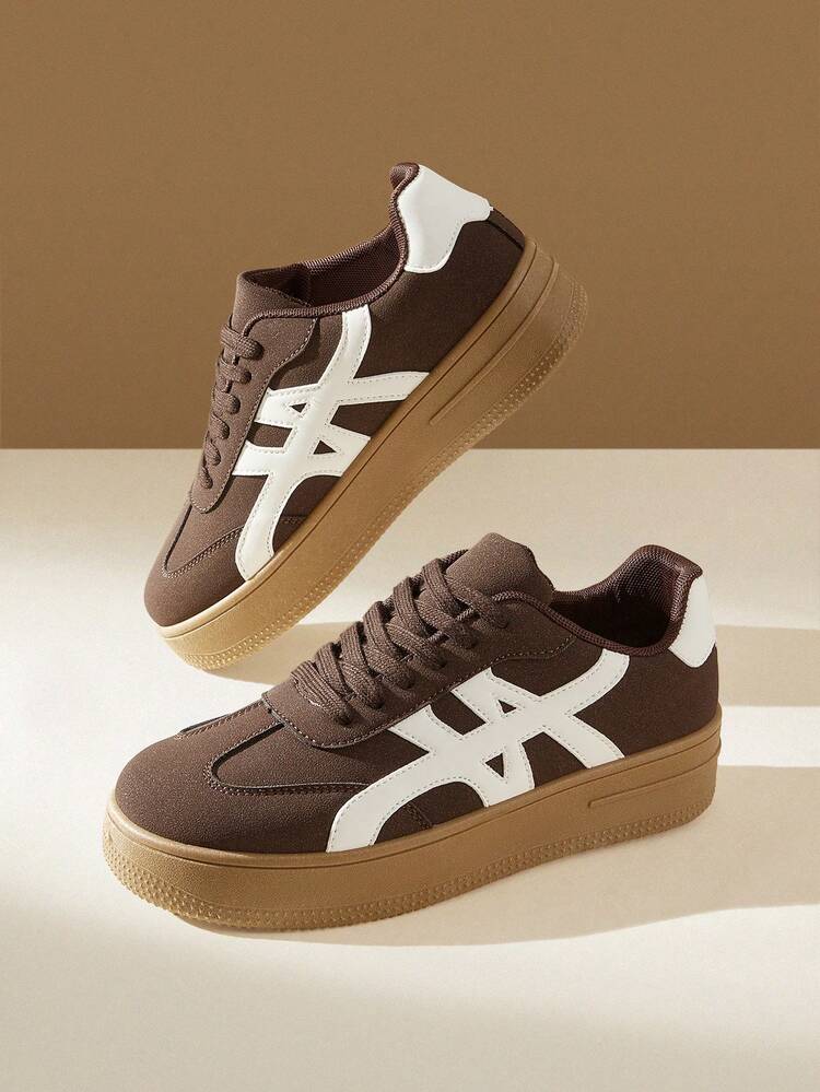 CUCCOO EASI Baskets décontractées, polyvalentes et à la mode pour femmes, à semelles épaisses