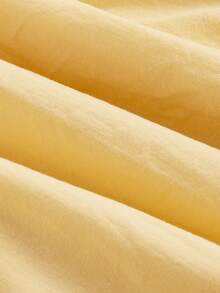 SHEIN MOD Váy cami phía trước có viền xếp nếp dễ thương mùa hè - Màu vàng - Xem 4