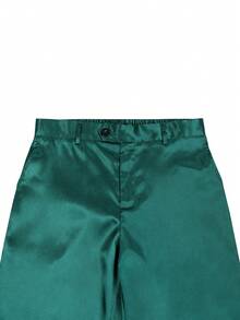 Manfinity AFTRDRK Manfinity Men's Formal Suit Pants, Green High-Quality Versatile Straight-Leg Suit Trousers Men Green Pants