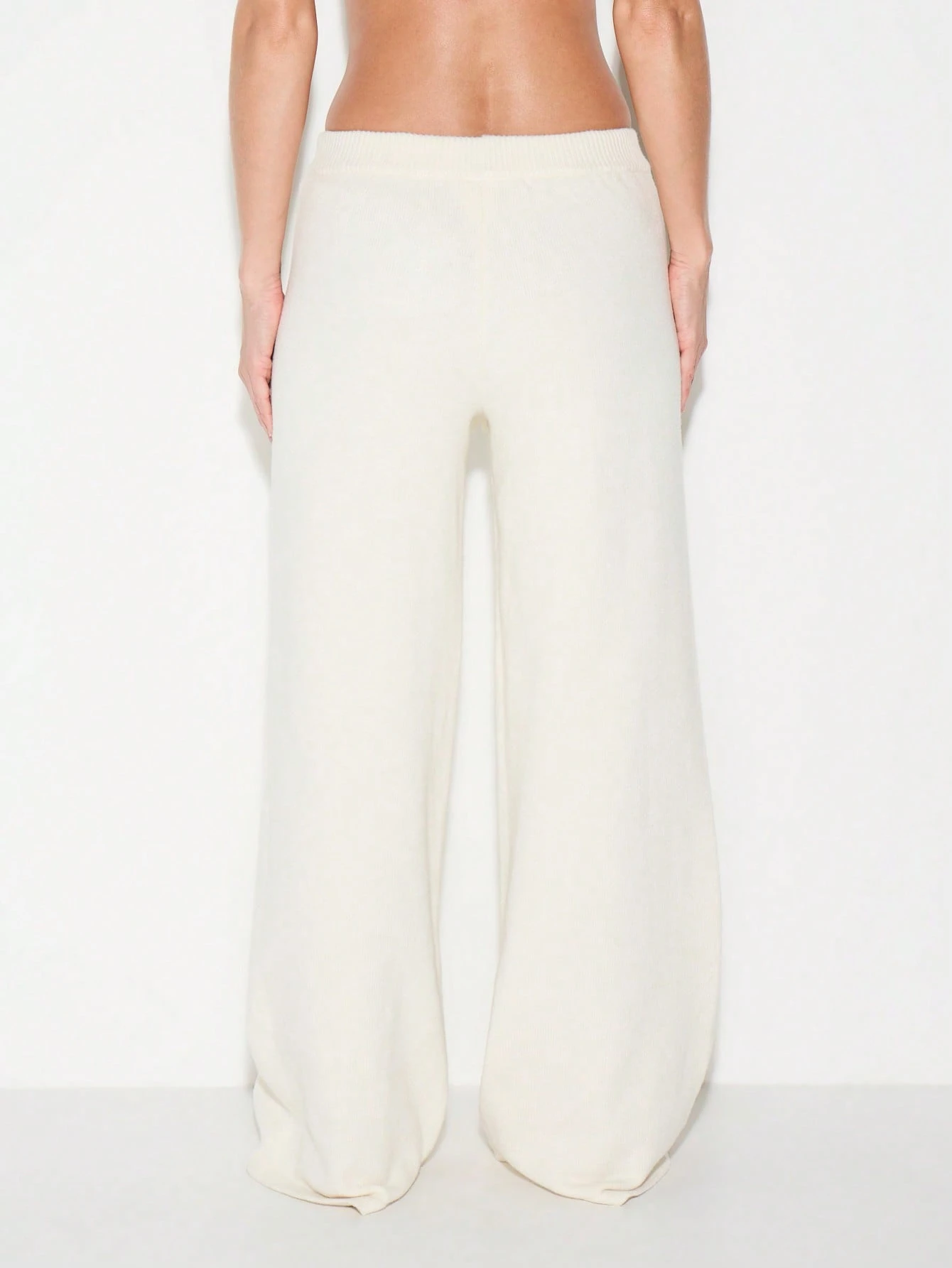 KIZN Strick-Jogginghose mit weitem Bein und Kordelzug