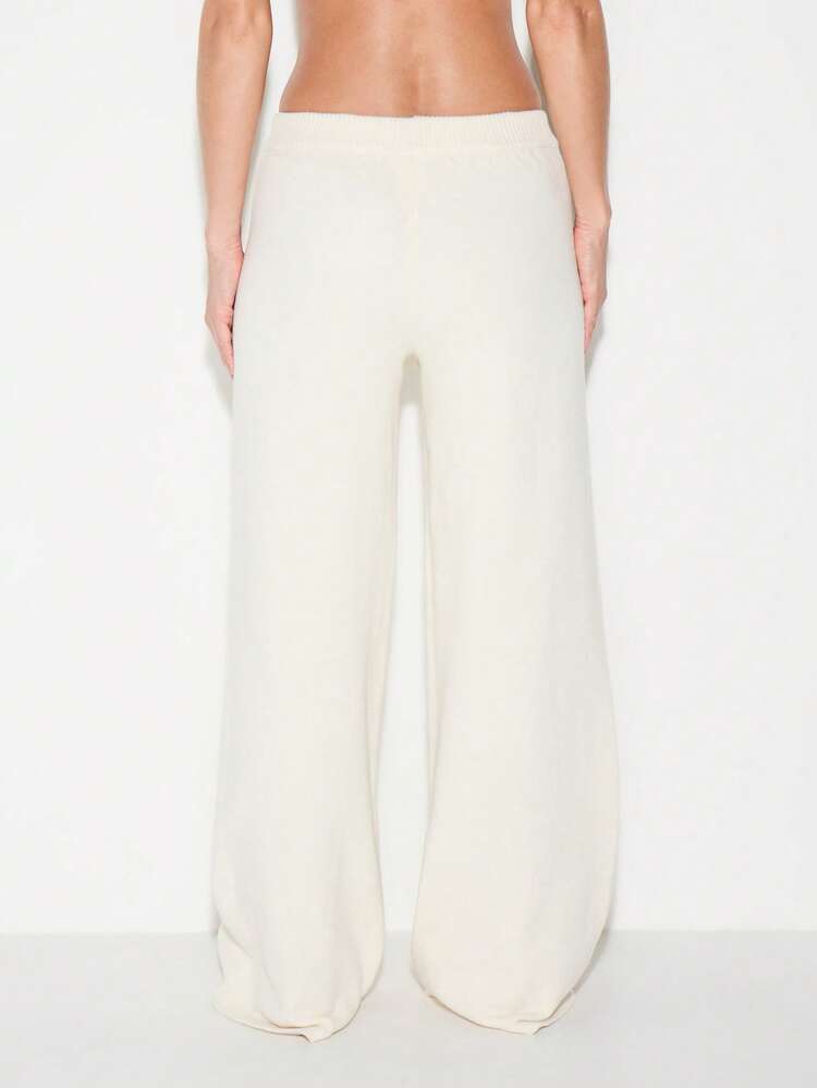KIZN Knitted Wide Leg Drawstring Jogger Pants