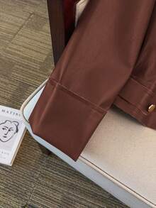 GlowEve CURVE Áo khoác ngắn tay dài cỡ lớn dành cho nữ, Áo khoác mô tô ngắn thời trang đa năng, thường ngày, thích hợp mặc hàng ngày, giúp thon gọn - Đồng - Xem 5