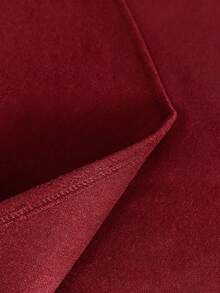 Franclia 女士纯色简约长袖时尚羊毛混纺外套 - 紅色 - 查看 4