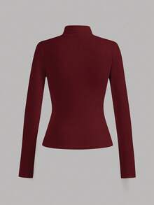 SHEIN Essnce Set de 4 suéteres de cuello alto ajustados y versátiles de unicolor para mujer, para otoño/invierno - Multicolor - Ver 11