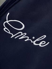 PAVTROS Herr elastisk enfärgad gatustil grå sportdräkt, herrsportkläder, herr 2-delat sportset med huvtröja och mjukisbyxor, träningsoverall, för vintern, termofodrad - Marinblå - Visa 4