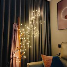 Teckwe 树枝灯，8种照明模式，柔软灵活的柳枝灯，适合室内客厅和卧室装饰、氛围照明、派对、聚会、生日礼物、万圣节和圣诞节装饰灯。 - 棕色 - 查看 3