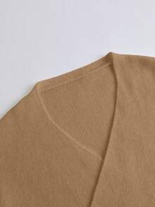 Franclia 2件套女士休闲宽松时尚优雅通勤高品质针织毛衣套装，秋冬季 - 駝色 - 查看 3