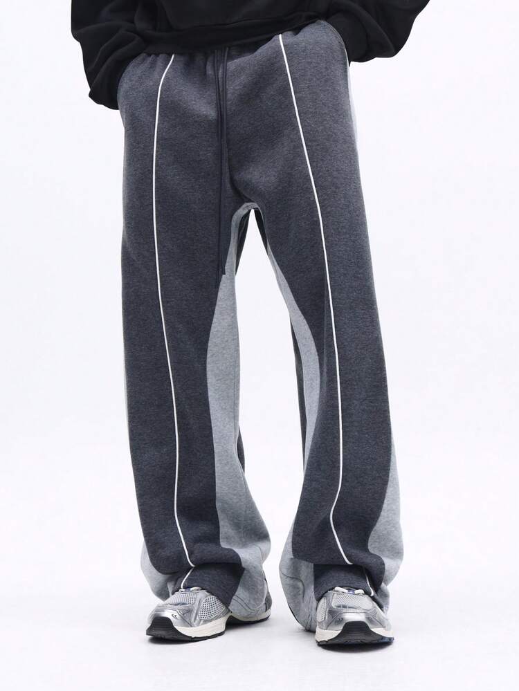 Baggy Sweatpants With Tonal Side Panels