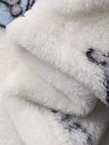 DAZY Pantalones de estar por casa de felpa con estampado de koalas para niñas preadolescentes - Blanco - Ver 7