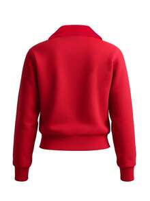 Tommy Hilfiger Relaxed Women's Full Zip Cardigan Red - Red hot - 查看 5