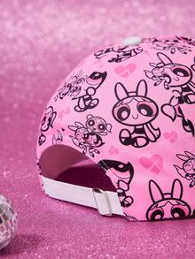 THE POWERPUFF GIRLS X SHEIN Women Baseball Cap - White - View 5
