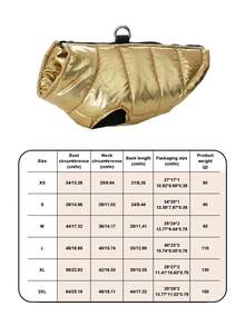 PETSIN Wear Splash Proof Vest And Give Your Beloved Pet A Warm 'little Padded Coat'. Keep The Cold At Bay And Keep Warm. Available In Multiple Colors - Bright gold - View 15