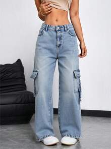Women Jeans - Light blue - View 1