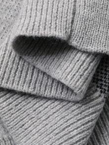 DAZY Tween Girls Round Neck Polka Dot Knit Sweater, Fall - Grey - View 7