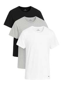 Calvin Klein Classics Men's Crewneck T-Shirt 3 Pack Black White Grey - Black Grey White - View 1