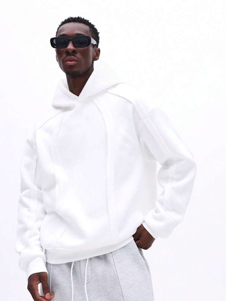 Felpa con cappuccio oversize senza coulisse