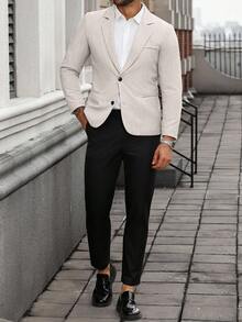 Manfinity Mode 男士单排扣商务休闲加大码西装外套