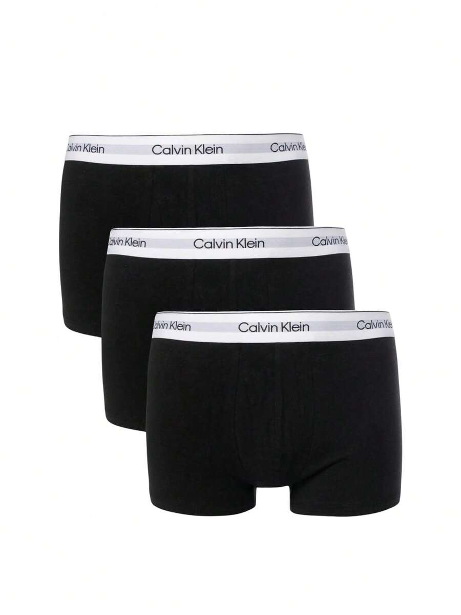 3 paquete Men's Boxer Briefs - Negro - Ver 1