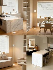 1个可充电简约落地灯，亮度可调，可作桌面阅读灯、立式氛围灯、触摸开关，适用于卧室、客厅、床头装饰灯、夜灯。 - 彩色 - 查看 5