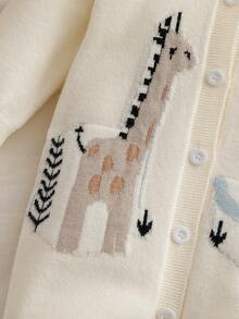 SHEIN Bộ áo liền quần cho bé sơ sinh với hình hươu cao cổ và voi dễ thương, chất liệu dệt kim mềm mại và thoải mái, phù hợp cho mặc hàng ngày, đi chơi, du lịch, nghỉ mát, ở nhà, nhà trẻ, giờ chơi, mùa thu/đông, Giáng sinh, tựu trường, quần áo mùa đông đa năng cho bé sơ sinh unisex, quần áo trẻ em tự nhiên, áo liền quần dài tay cho bé trai, quần áo trẻ em màu trung tính, áo liền quần dài tay và quần dài cho bé sơ sinh, quần áo trẻ em tự nhiên, quần áo trẻ em màu trung tính cho bé sơ sinh, áo liền quần unisex - Màu be - Xem 10